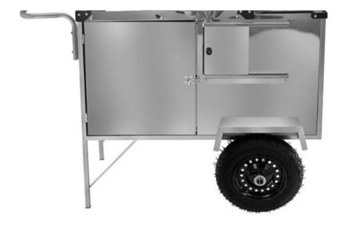 Imagem 4 de 8 de Carrinho De Churrasco Grego Inox Com 1 Torre 3 Queimadores