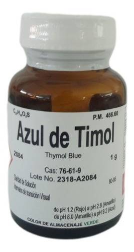 Azul De Timol De 1 G Fagalab Colorante