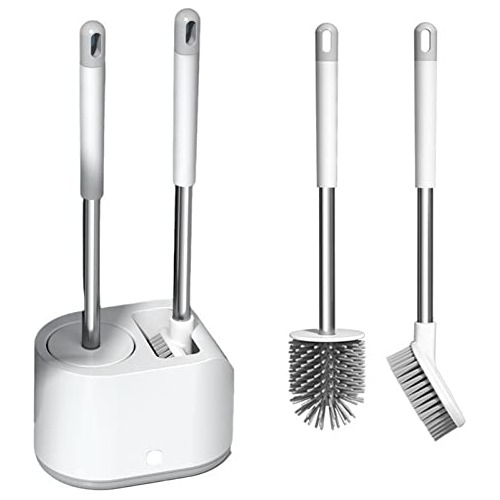 Juego De Cepillo De Inodoro Y Soporte De Silicona, Comb...