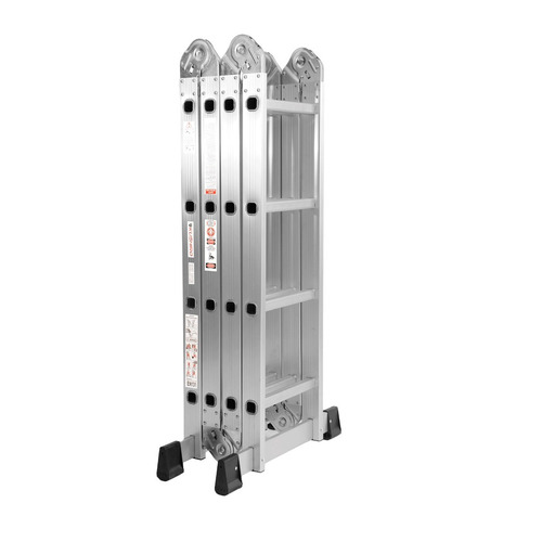 Escalera Aluminio 4x4 Articulada Plegable Multifuncion Daewoo Reforzada 150kg Espesor 1,2mm Envio