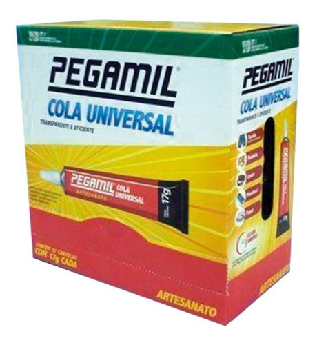 Cola Universal Pegamil 17g Artesanato - 12 Unidades