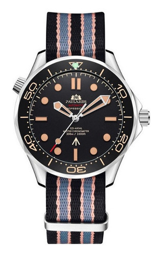 Paulareis Reloj Mecánico Automático Con Correa De Malla Para Color de la correa Canvas