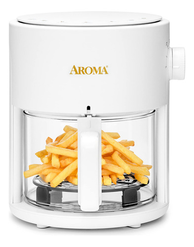 Aroma® Freidora De Aire De Vidrio Y Horno De Convección D. Color Blanco