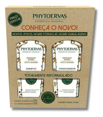Phytoervas Shamp 250ml+ Cond 250ml Coco E Algodão Hidratação