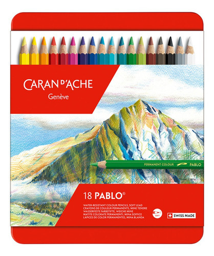 Lápices De Colores Pablo Caran D Ache Set 18