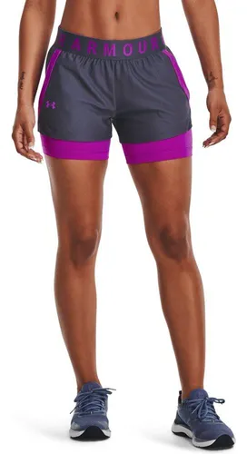Short Under Armour Play Up 2 En 1 Mujer-gris