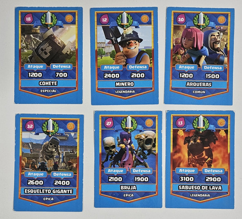 Cartas Clash Royale - Trading Cards - Lote X 30 Cartas Clash Royale Español