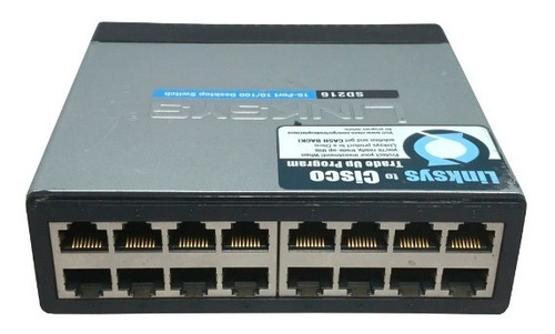 Switch Linksys 16 Puertos Ethernet Escritorio 100mb Uso Rudo (Usado)