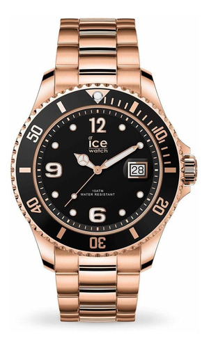 Reloj Hombre Ice Watch 16764 Cuarzo Pulso Oro Rosa En Acero 