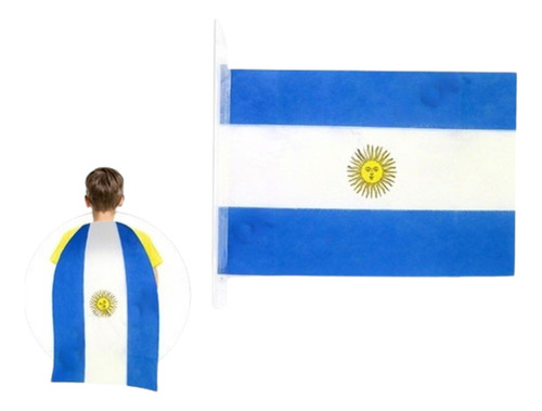 Bandera Argentina Con Sol (30x40cm) X5u