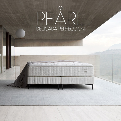 Box Spring Rosen Pearl Super King 200 X 200 Cm base Gris