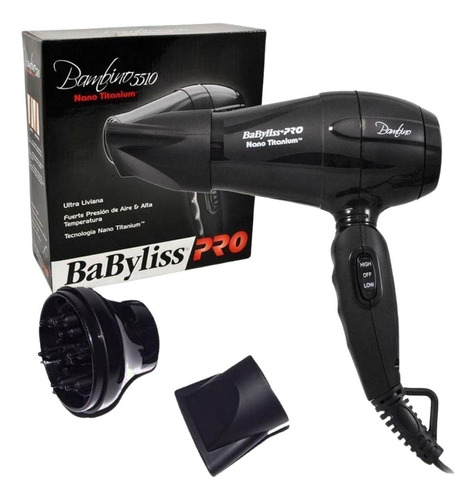 Mini Secador Babyliss Pro Nano Titanium Bambino Bivolt