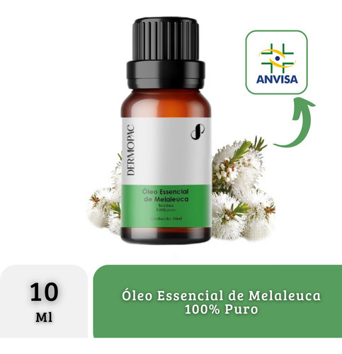 Oleo Essencial De Melaleuca Tea Tree 100% Puro Aromaterapia Dermopac 10ml