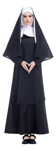 Stardy Halloween Adulto Mujer Negro Sacerdote Outsuit Mary P