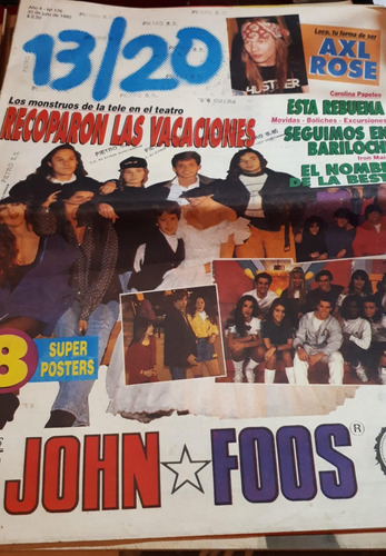 Revista 13/20 1992 Attaque 77 Axl Rose Maradona Iron Maden