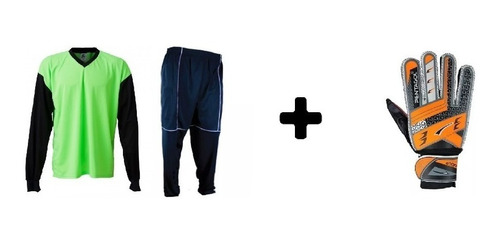 Kit Goleiro Adulto Camisa +calça+luva