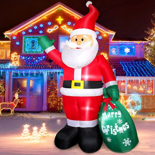 Inflable Navidad Santa Claus 2.4m Luz Led Exterior-interior