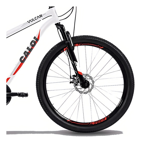 Bicicleta Mtb Caloi Vulcan Aro 29 - 21 Velocidades - Branco Tamanho do quadro 17