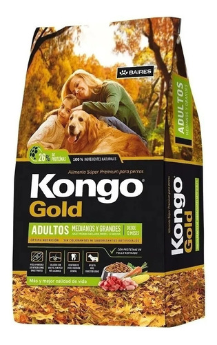 Kongo Gold Perro Adulto Mediana Y Grande 21 kg Con Cuotas!