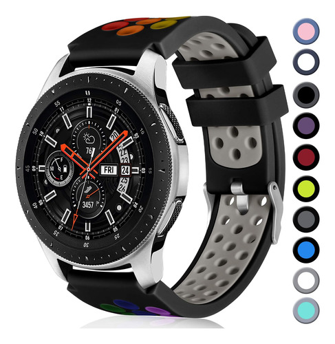 Malla Para Galaxy Watch Series 3 45mm Lerobo Black/rainbow
