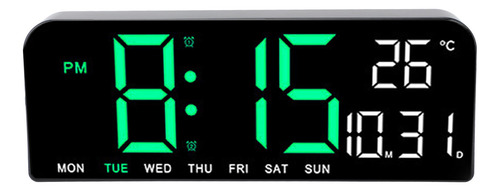 Reloj De Pared De Escritorio Con Alarma Digital, Pantalla Le