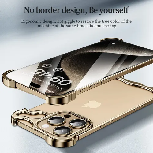 Funda De Esquina De Metal Para iPhone 16 Pro Max 16 Plus