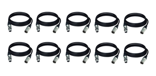 Venetian Cable Dmx 3 Metros Xlr Canon Armado 120 Ohm X 10