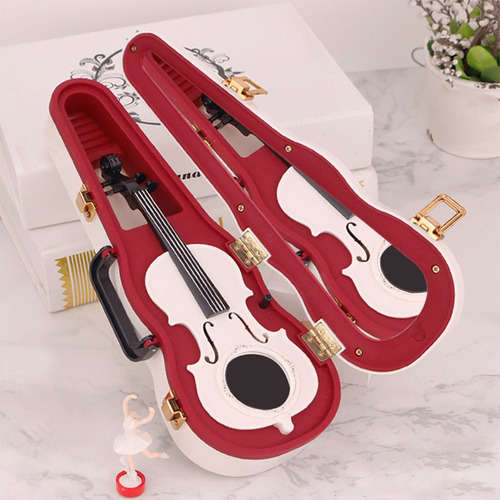 Caja De Música De Violín Mediana Giratoria Para Niñas Girls