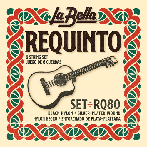 Encordado Requinto La Bella Rq80 Puntera 6 Cuerdas