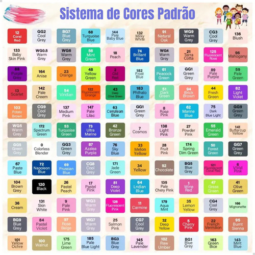 Estojo De Canetinhas Escolar Com Ponta Dupla 120 Cores Bolsa