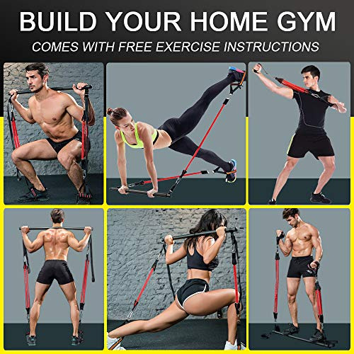 Kit Pilates Portátil Foser, Barra Ejercicio Desmontable,
