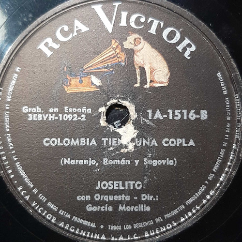 Pasta Joselito Orq Garcia Morcillo Rca Victor C226