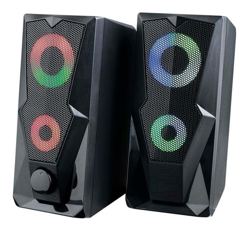 Caixa De Som Gamer Multilaser, Led Rgb, 15w Rms, P2 - Sp330