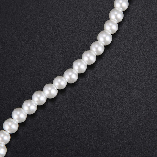 Collar De Perlas Con 2 Colgantes Con Cierre De Metal