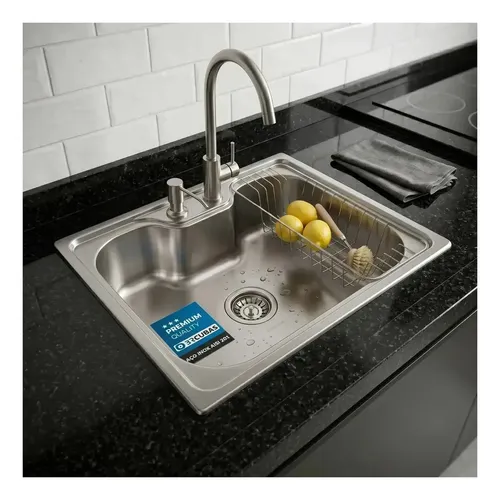 Br Cubas Cuba Gourmet Cozinha Aço Inox 50x40cm Com Acessórios Complet Inox