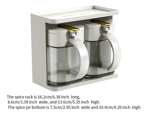 Juego De Organizador De Condimentos De Cocina Moderno Blanco