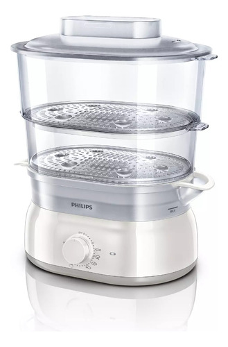 Vaporera Philips 2 Bandejas Cesta Para Huevos Infusor Aromas Color Blanco