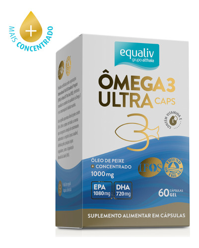 Equaliv Ômega 3 Ultra Caps 60 Cápsulas - Nutricional.