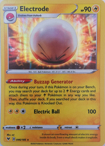 Pokémon Tcg Electrode 046/185 Holo