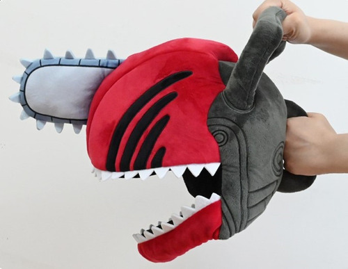 Chainsaw Man Pochita Cosplay Headgear Plush Hat Helmet Toy