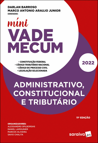 Míni Vade Mecum Administrativo, Constitucional e Tributário - 11ª edição 2022, de Araujo Junior, Marco Antonio. Editora Saraiva Educação S. A., capa mole em português, 2022