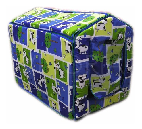 Casa #1 Perro Con Cortina 1 En Lona Resistente 30x30cm