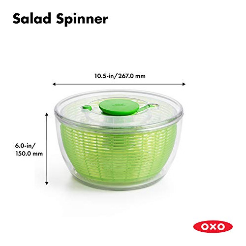 Ensaladera Grande De Plastico Color Verde Transparente