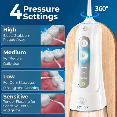 Flosser De Agua Para Dientes, Selección Inalámbrica, 4 Modos