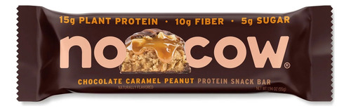 No Cow Barras Proteina Chocolate Caramel Peanut 4 Barras