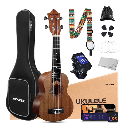 Aodsk Ukelele De Concierto Para Principiante Kit De Ukelele