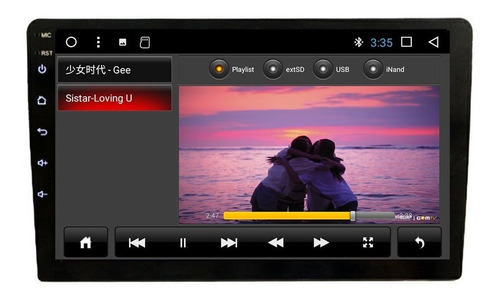 Autoradio Android 9 Pulgadas 1 Din Wifi Gps Borde Semi Curvo
