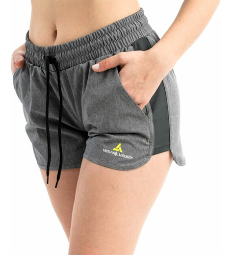 Short Corto Deportivo Mujer Microfibra Linea Lateral Urban