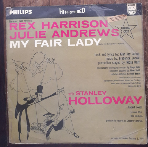 Lp Vinil (vg+) Harrison Andrews Holloway Coote My Fair Lady
