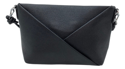 Bolsa De Dama Crosbody Estilo Sobre Negro Cruce Al Frete Níquel Negro